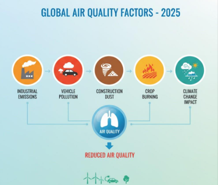 Factors affecting AQI in 2025