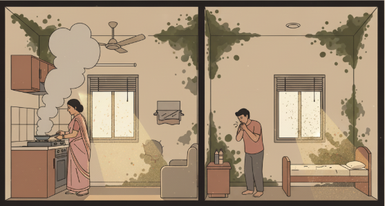 Indoor air quality monitoring and ventilation